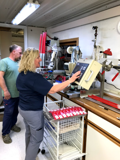 woman using lab equipment